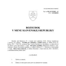 Judgment of the Municipal Court Bratislava IV in the case of segregation of Roma children at the primary school Stará Ľubovňa – Podsadek